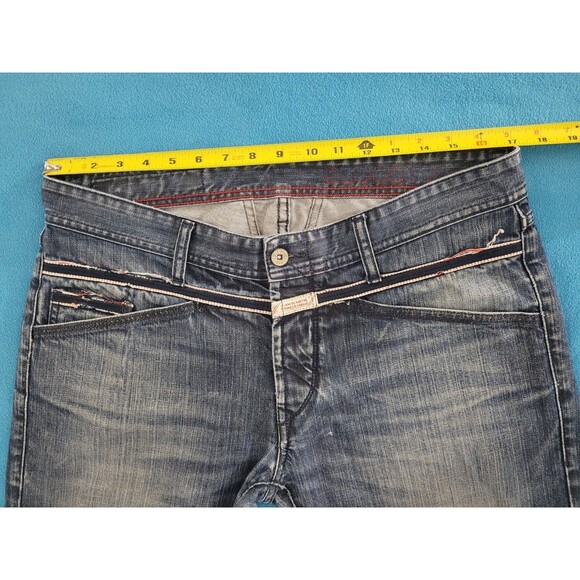 Vtg Le Jean De Marithe Francois Girbaud Bloody x Yoke M Sz 34 Straight Jeans Y2K - Picture 5 of 16